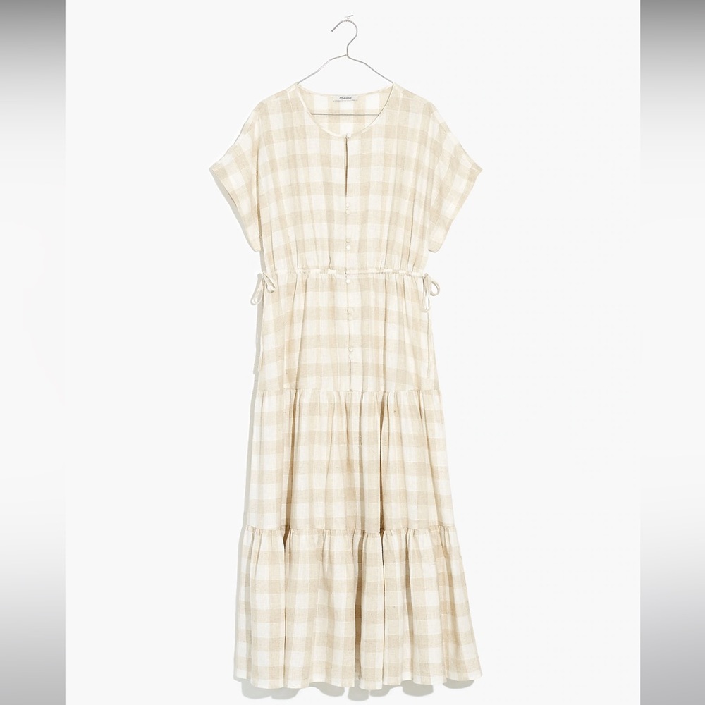 Madewell Tiered Cottagecore Gingham Dress
